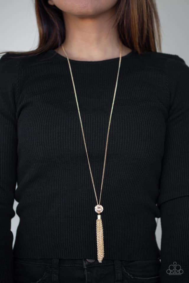 Five -Alarm Firework - Gold Necklace